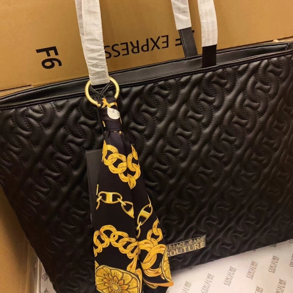 Versace Jeans Collection Black and Gold Tote